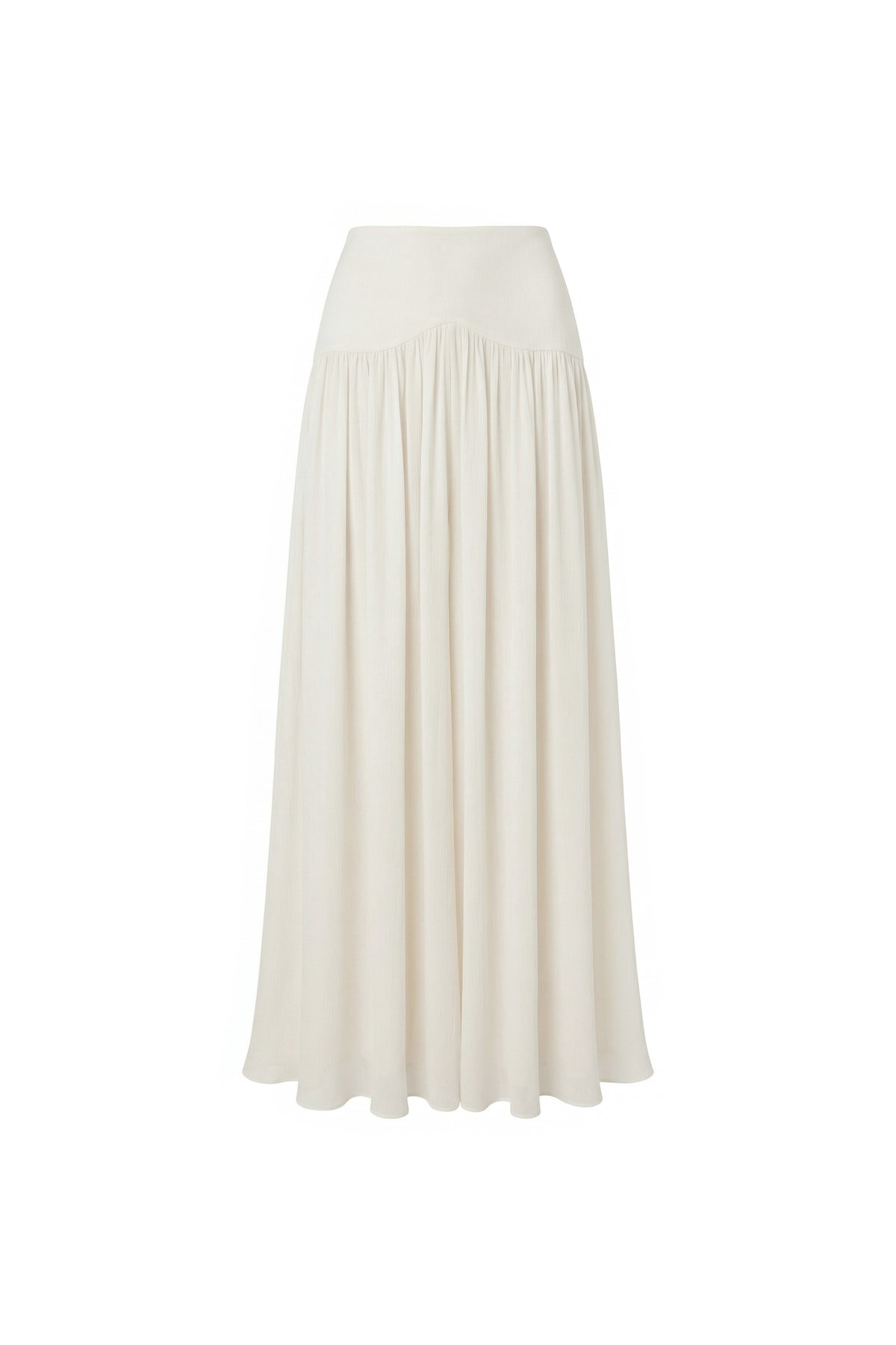 Avorio Seta Fluid Chiffon Trousers