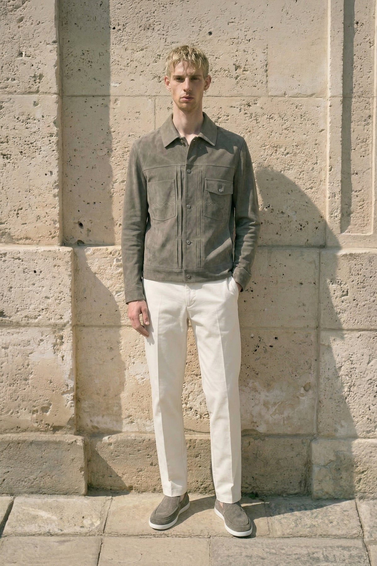 Monte Ombra Suede Jacket Detail View