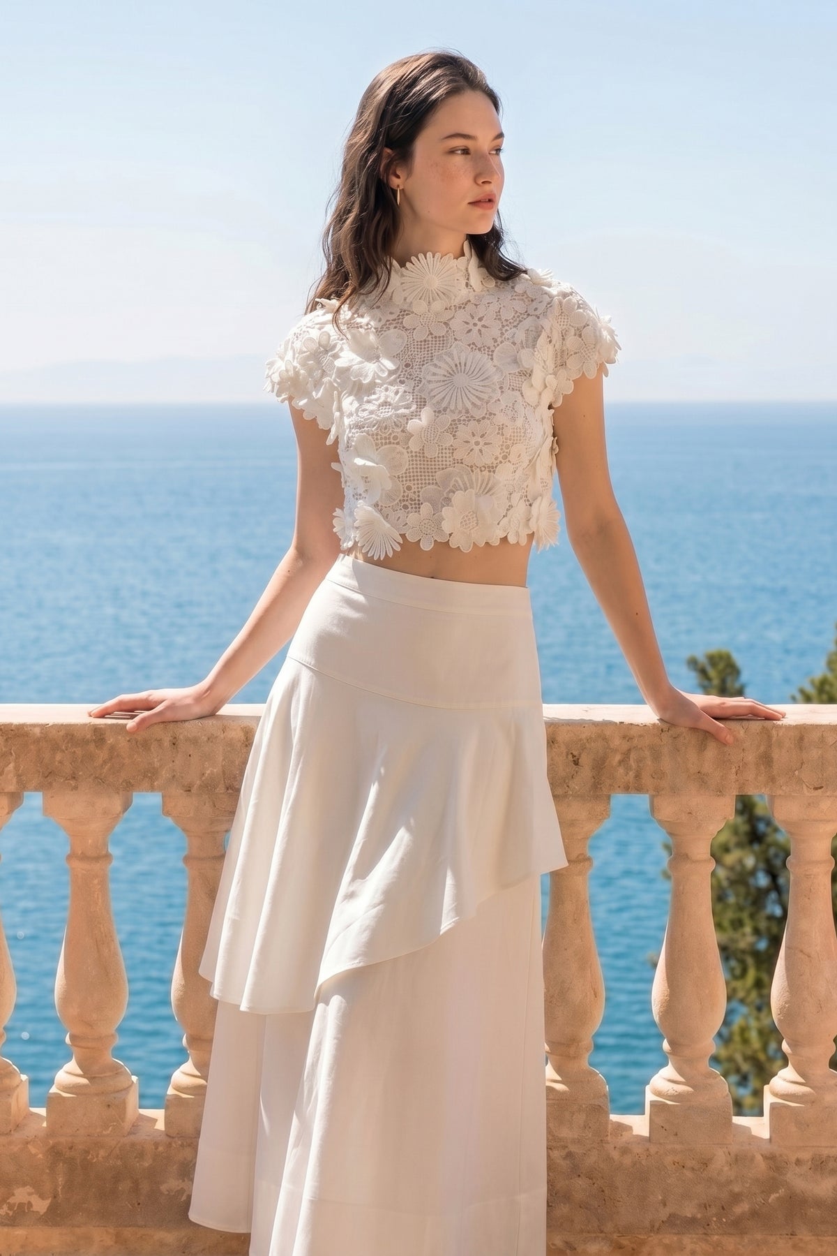 Fiorella Jardin Lace Top Alternate View